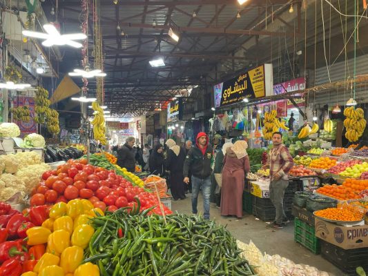 Chợ địa phương ở Amman, Jordan